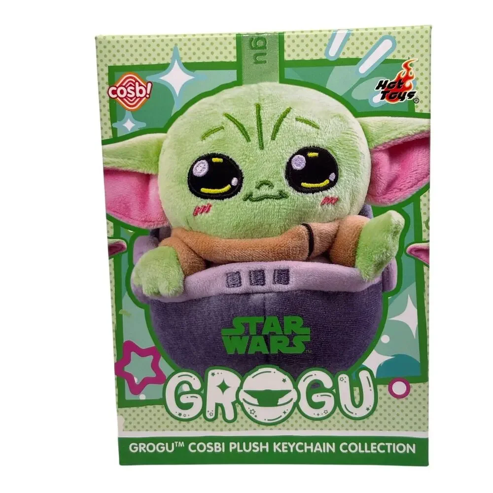 Disney x Star Wars x Cosbi Mandalorian & Grogu Plush Keychain/Charm, Froggy, New